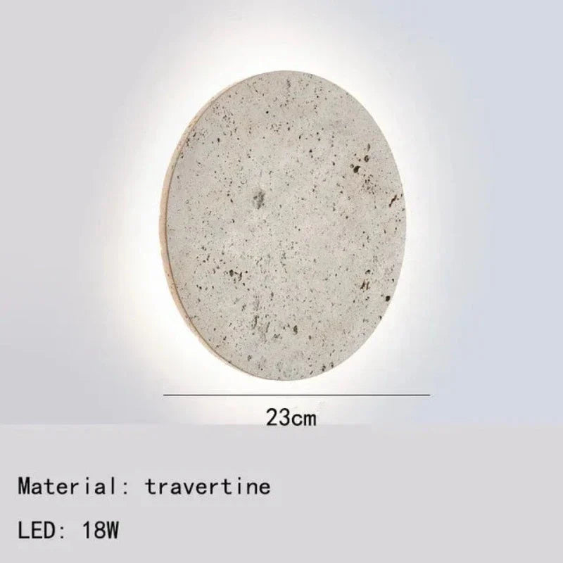 EarthyRadiance - Vägglampa av natursten med varm LED-belysning