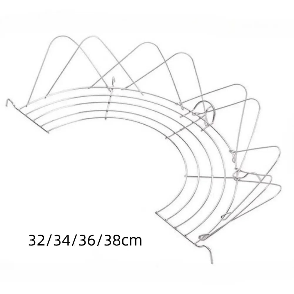 Carvallo OilGuard | Fällbart rostfritt stål avrunnen droppställning | Halvrund & med säkerhetskant | För pannor 32–38 cm