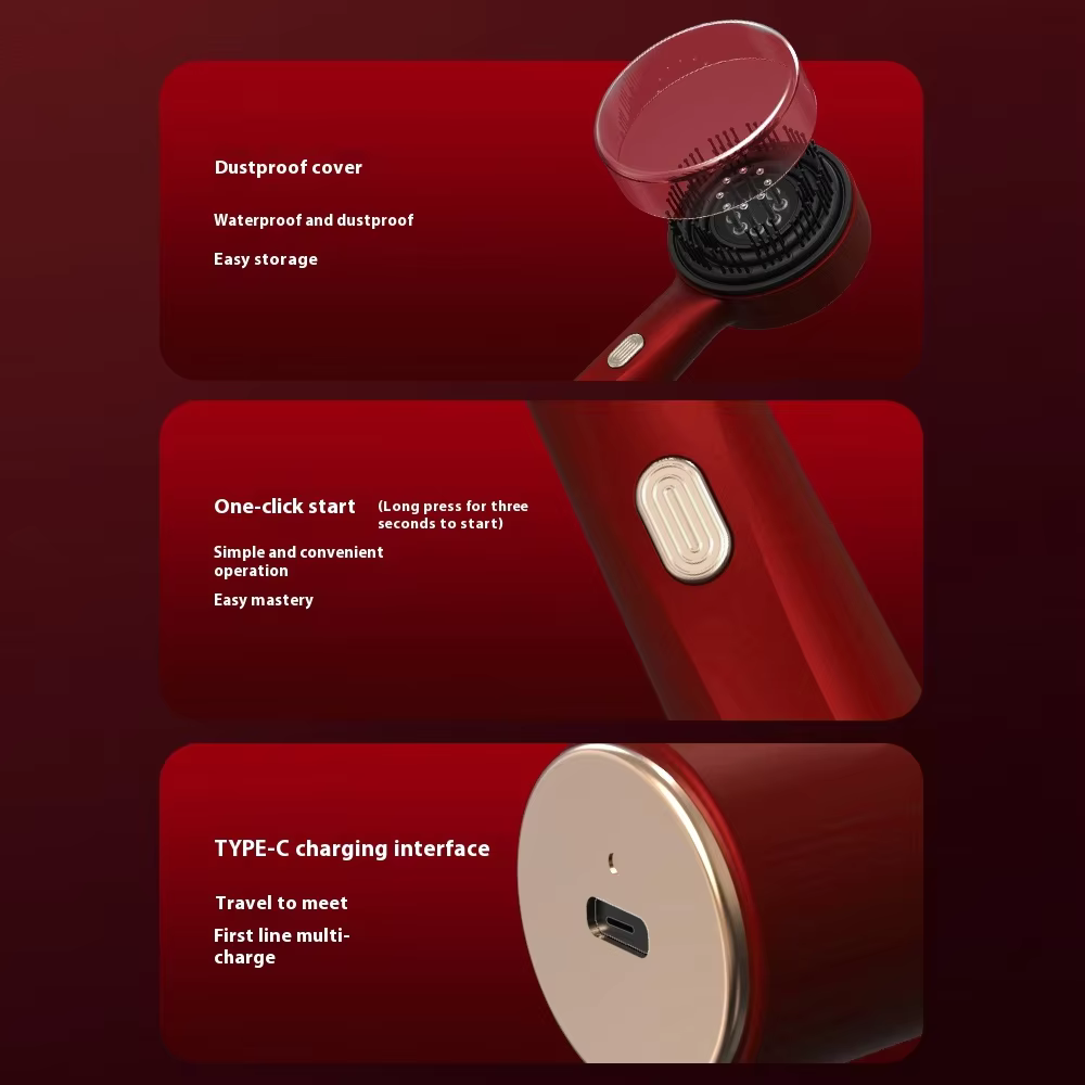 Röd Ljus Huvudbotten Terapi Kam