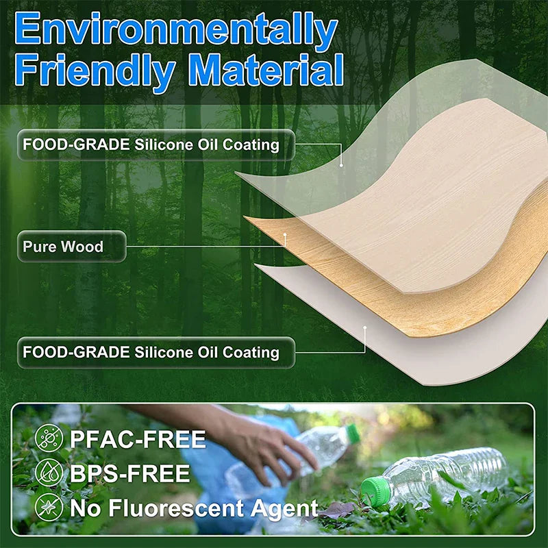 Carvallo-Papper Crispina | 100 styck | Non-stick & värmebeständig | Fyrkantig & perforerad