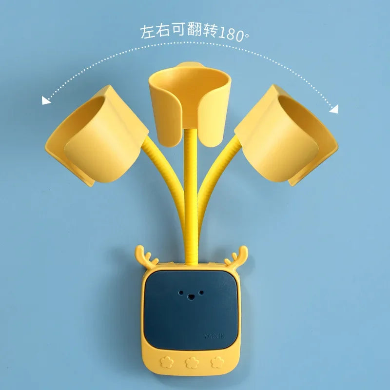 Carvallo Väggfäste för Hårtork | 180° Justerbar & Självhäftande | Universellt Fäste med Cartoon-design | 21 × 7 × 8,5 cm