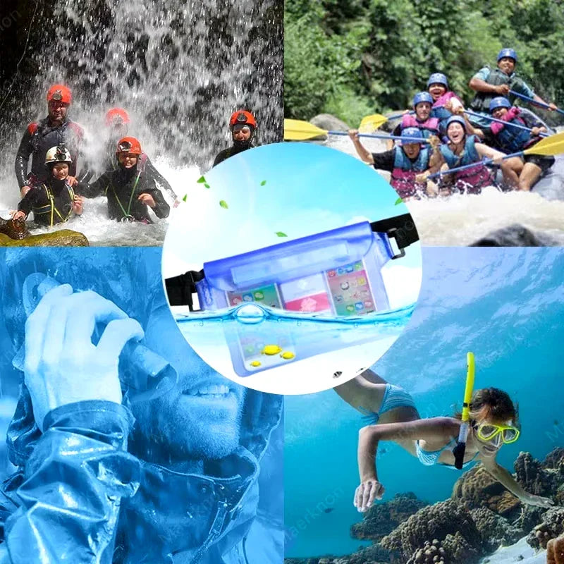 Carvallo Höftväska AquaSafeX | 3-faldig försegling | Transparent Dry Bag för smartphone & värdesaker | Justerbart band