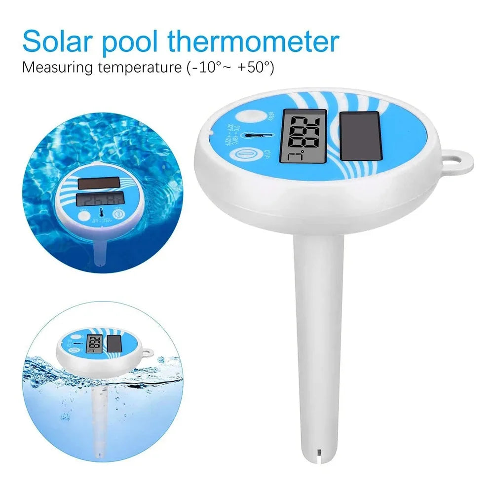 Carvallo Pooltermometer | Flytande vattentermometer för pool & bubbelbad | Temperaturvisning 0–50 °C | Bruchsäker & väderbeständig