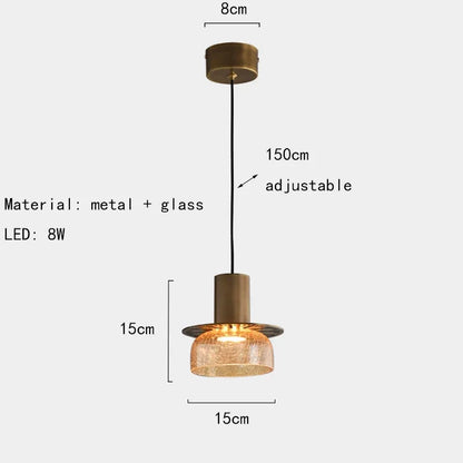 Candelora | Modern glaspendel med crackle-effekt
