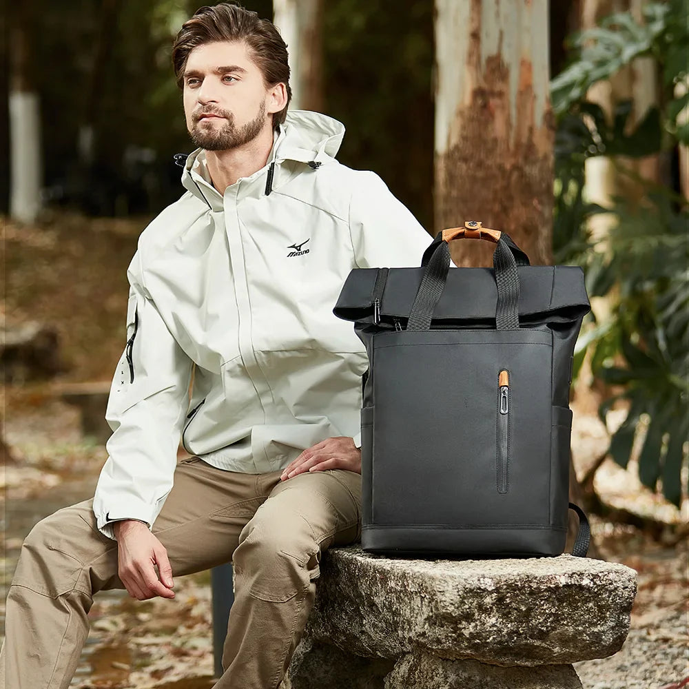 Carvallo Herrryggsäck KnightShield | USB-port, utbyggbar, vattentät, anti-tjuv