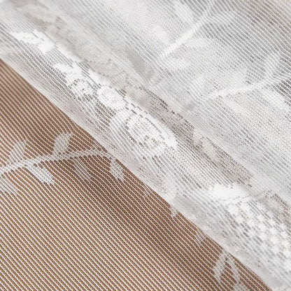Transparent Spets Rund Blommig Duk