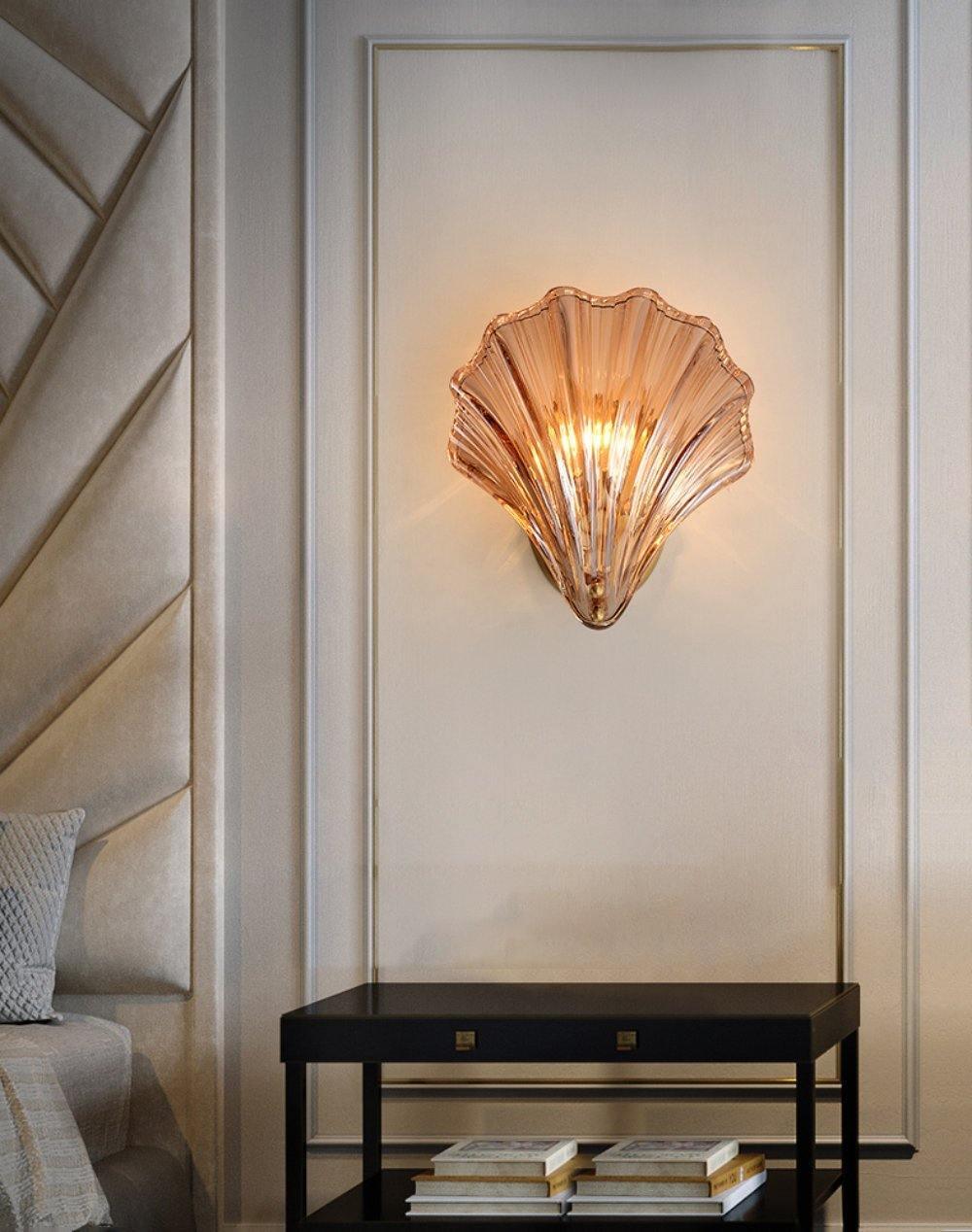 Elegant Shell Vägglampa – Kustinspirerad Sconce för Strandiga Vibes