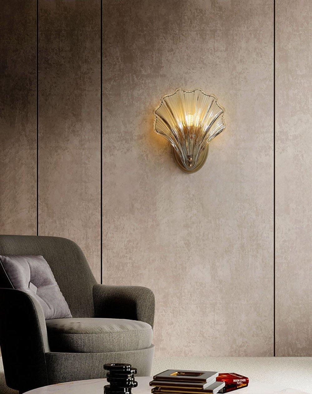 Elegant Shell Vägglampa – Kustinspirerad Sconce för Strandiga Vibes