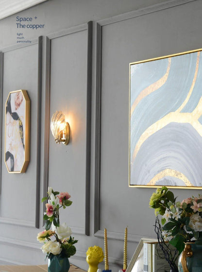 Elegant Shell Vägglampa – Kustinspirerad Sconce för Strandiga Vibes