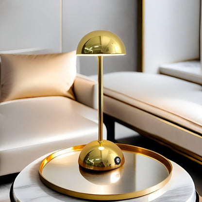 ShineMushroom Lampa - Polerat Metall Touch Control Dimbar Svamp Lampa