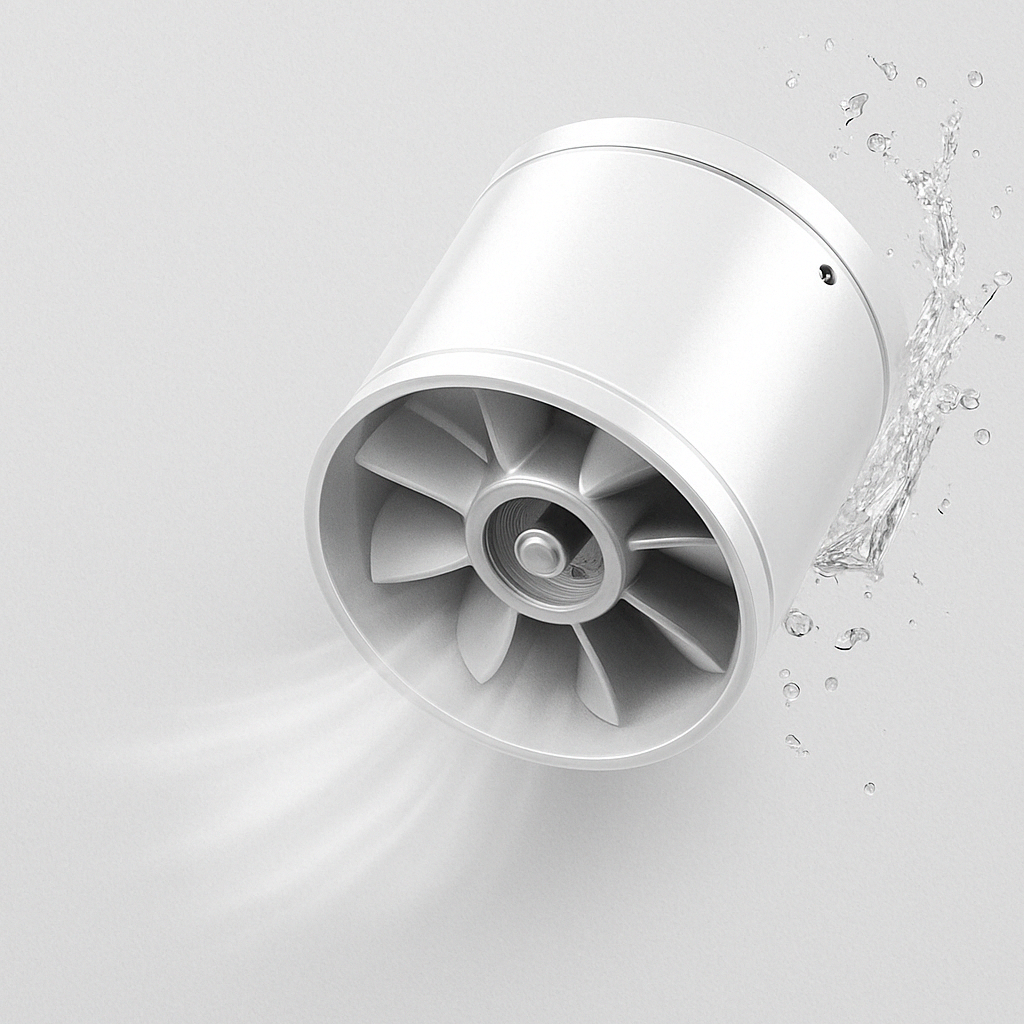 Carvallo Leiser Avfuktsfläkt | Kraftfull & Låg ljudnivå | För Kök, Bad & Kontor | Olika Storlekar | Svart/Vit