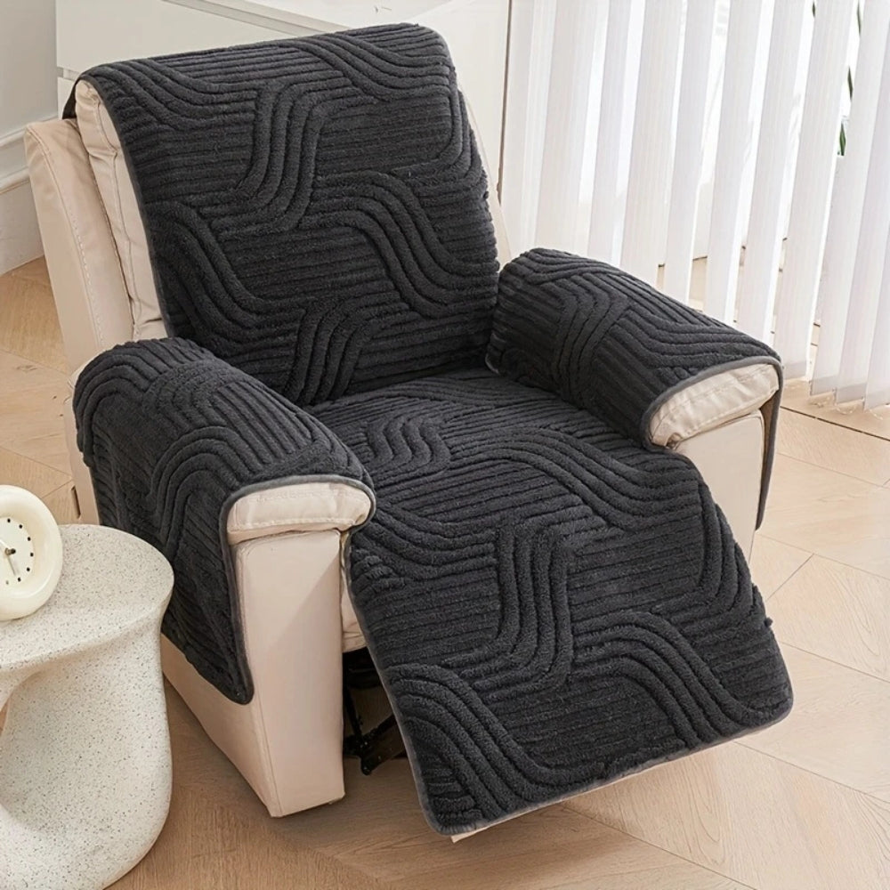 Silven Plush Förstärkt Antisklid Recliner Soffa Täcke