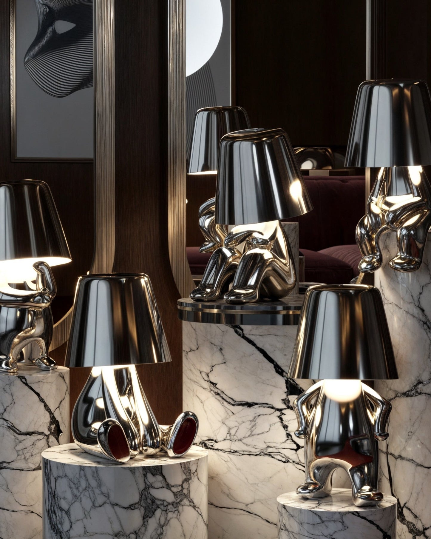 Carvallo – Guld-färgad USB-laddningsbar bordslampa, dimbar och kompakt