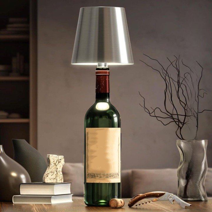 GlowBottle - LED Flee lamp med Dimbart Touchkontroll, Trådlös och Uppladdningsbar
