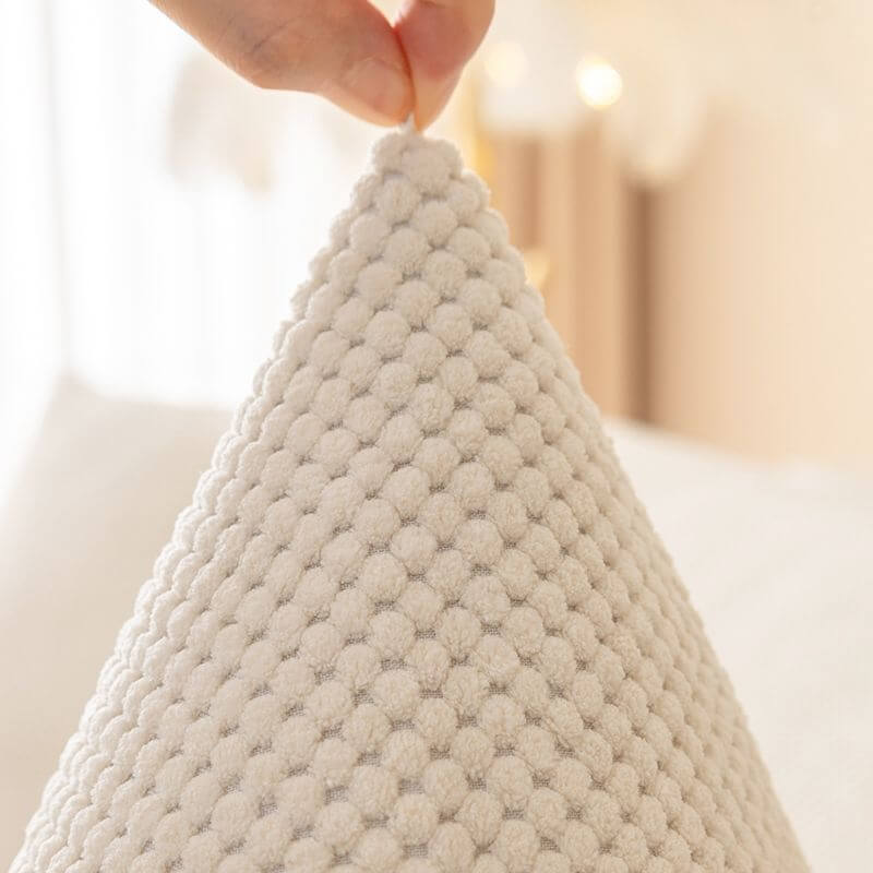 Enkel Solid Färg Plush Möbelskydd Soffa Täck med Anti-glid Design