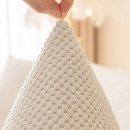 Enkel Solid Färg Plush Möbelskydd Soffa Täck med Anti-glid Design