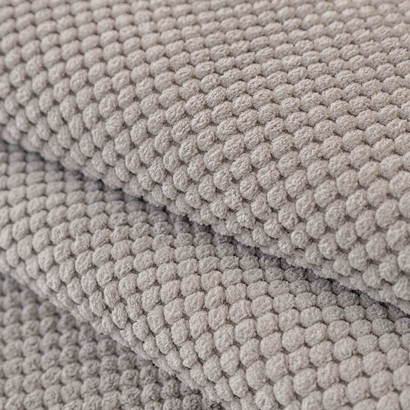 Enkel Solid Färg Plush Möbelskydd Soffa Täck med Anti-glid Design