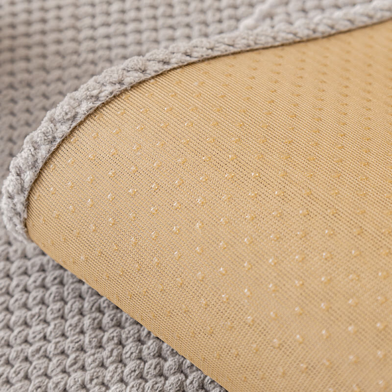 Enkel Solid Färg Plush Möbelskydd Soffa Täck med Anti-glid Design