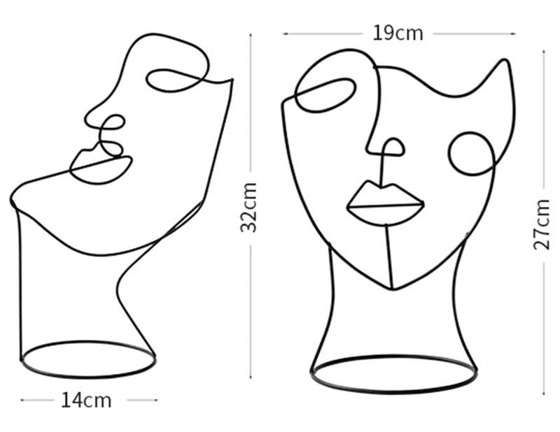 Carvallo – Elegant metallväggdekoration med abstrakt linjekonst för stiliga interiörer