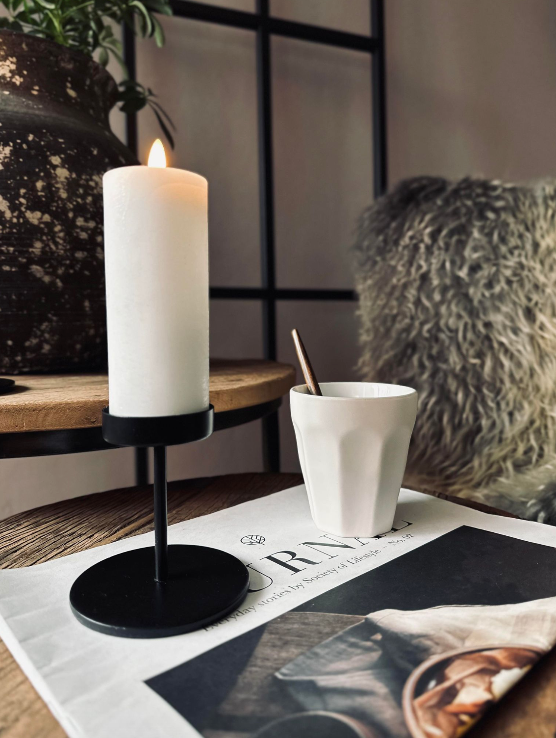 Ljustställningar Set Svart Metall Pelar Ställ