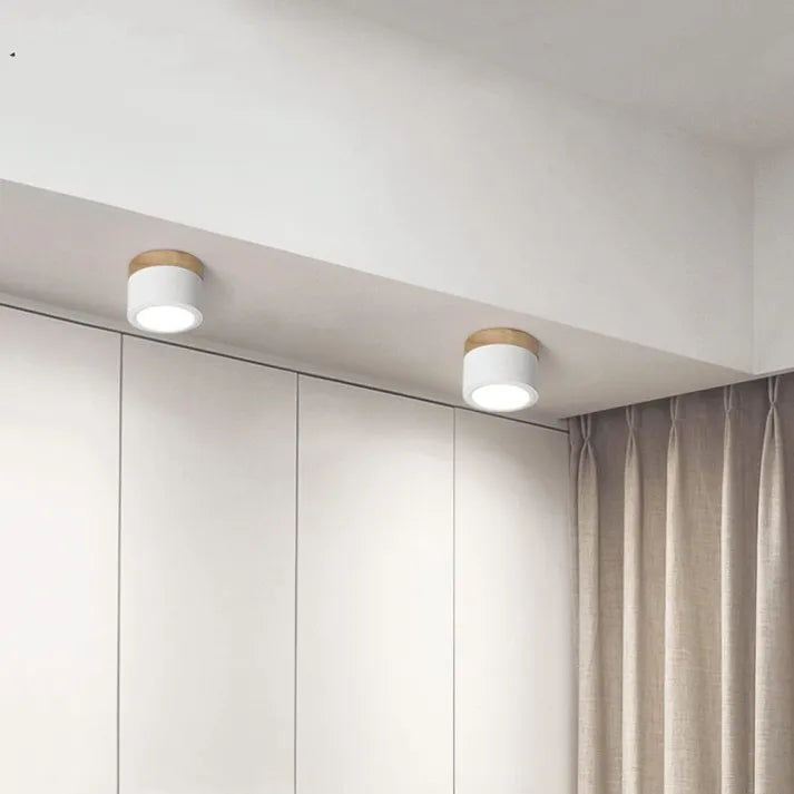 Minimalistisk Skandinavisk Cylinder LED Takarmatur