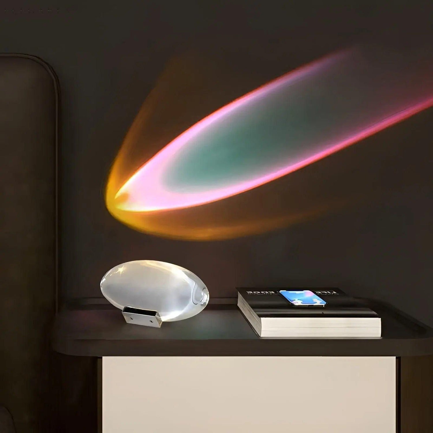Kristall LED-nattlampa – Dekorativ lampa med himmelmotiv för sovrum &amp; vardagsrum