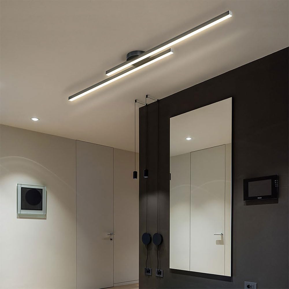 Aluminium LED Taklampa | Modern Minimalist Semi-Flush Mount för Vardagsrum Sovrum | Brick by Brick