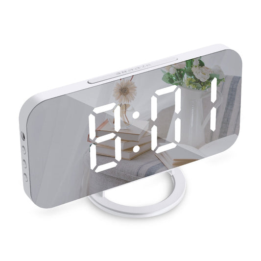 LED Digital Väckarklocka | Spegel | USB-driven | Justerbar ljusstyrka & minnesfunktion | Brick by Brick