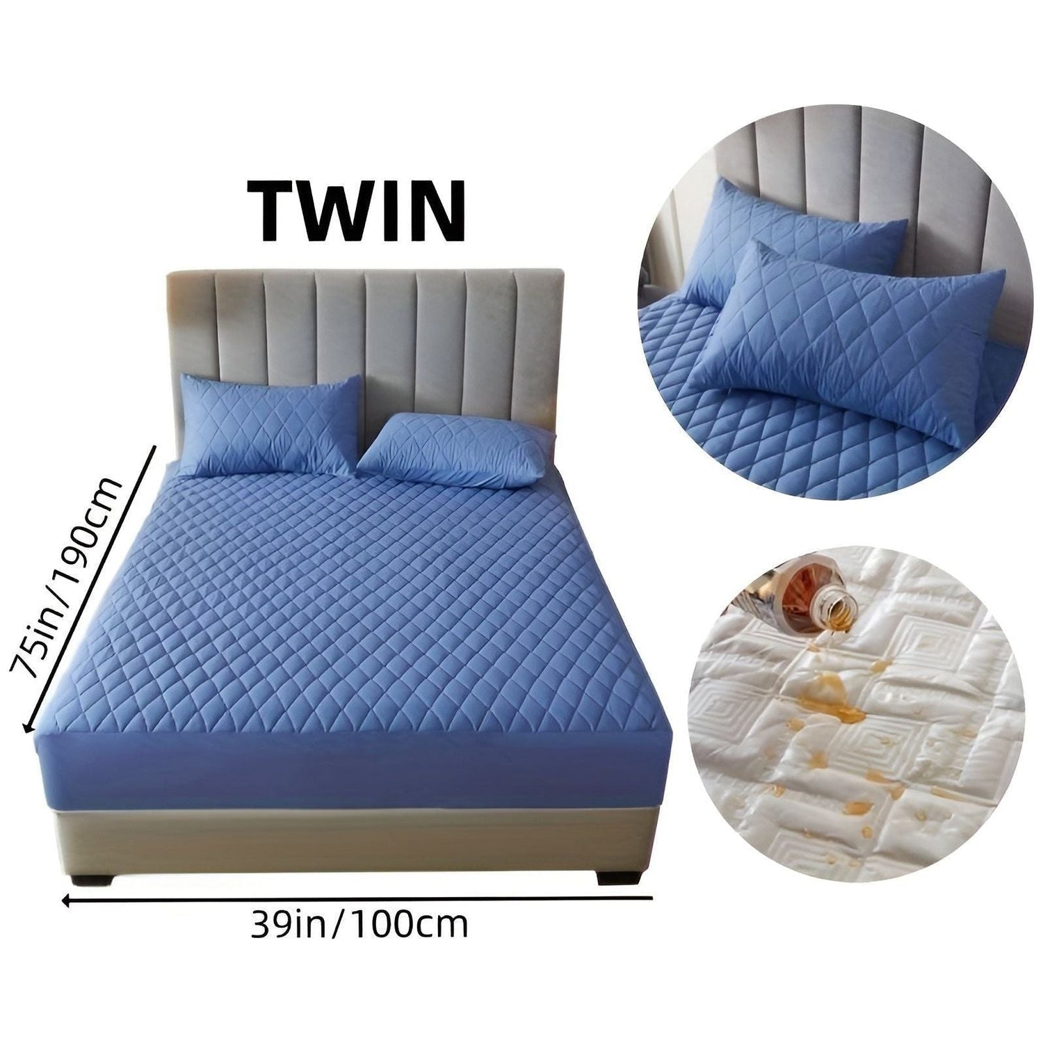 SleepSafe Sängöverdrag - Mjukt och Bekvämt Vattentätt Antiskid Madrassöverdrag