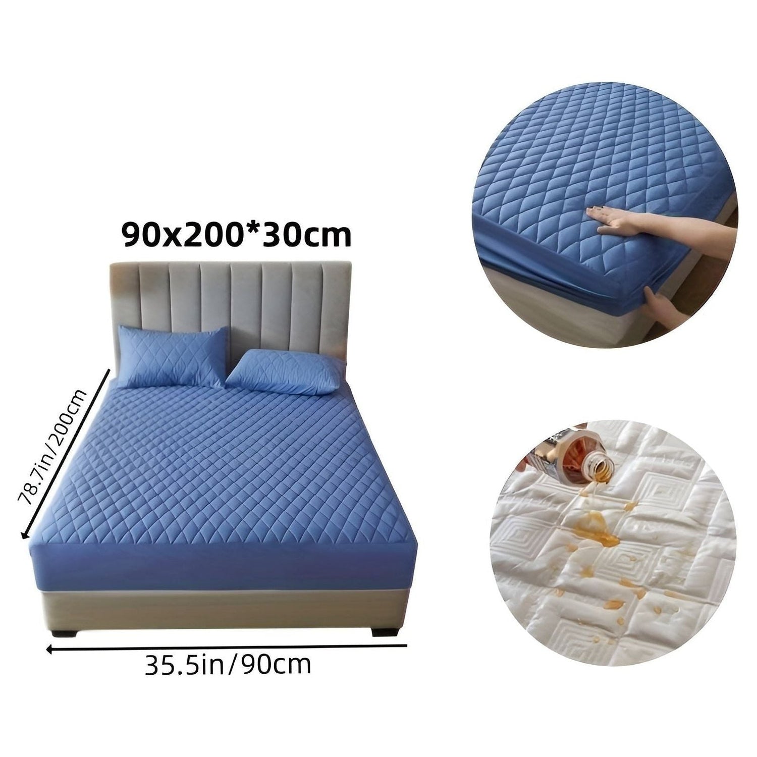 SleepSafe Sängöverdrag - Mjukt och Bekvämt Vattentätt Antiskid Madrassöverdrag