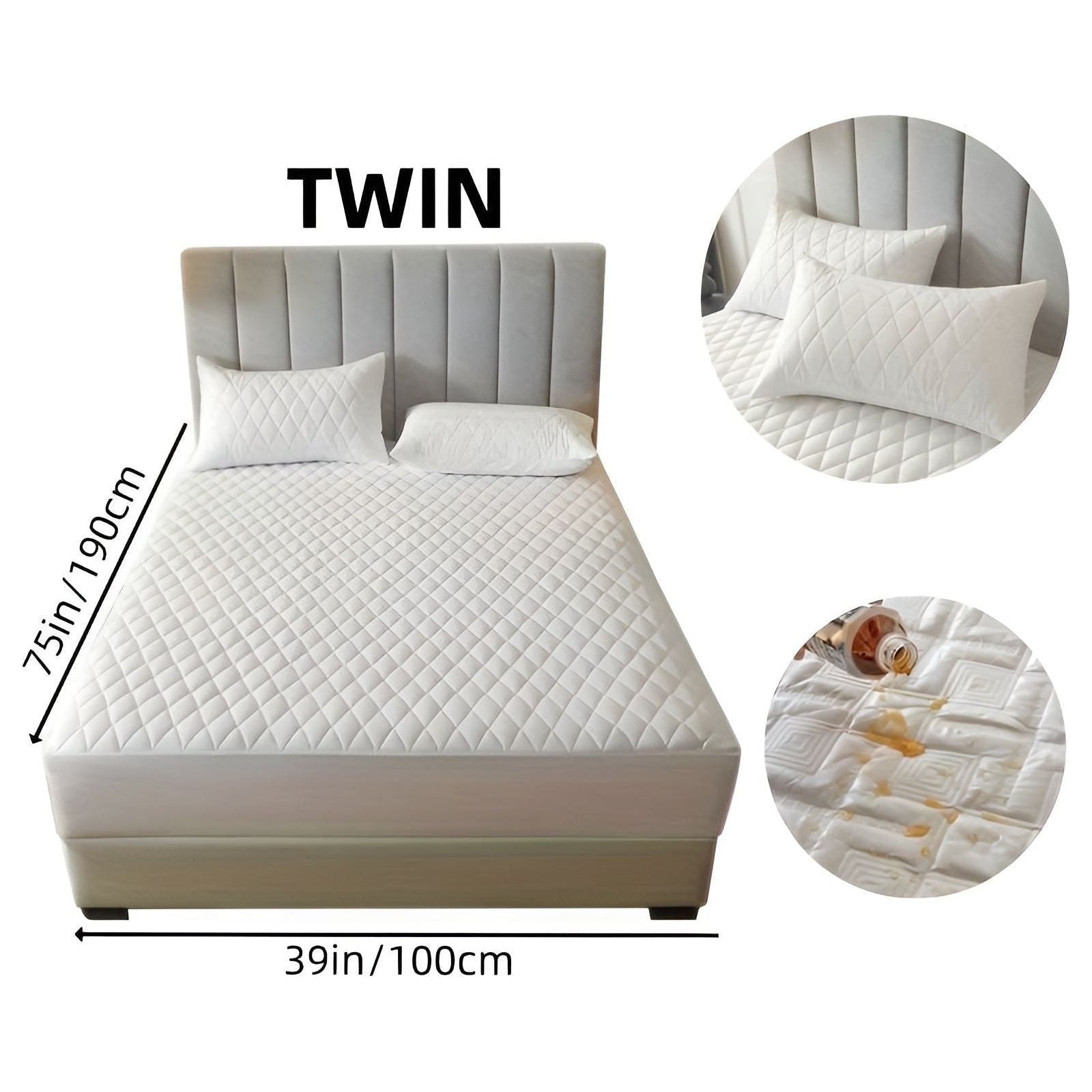 SleepSafe Sängöverdrag - Mjukt och Bekvämt Vattentätt Antiskid Madrassöverdrag