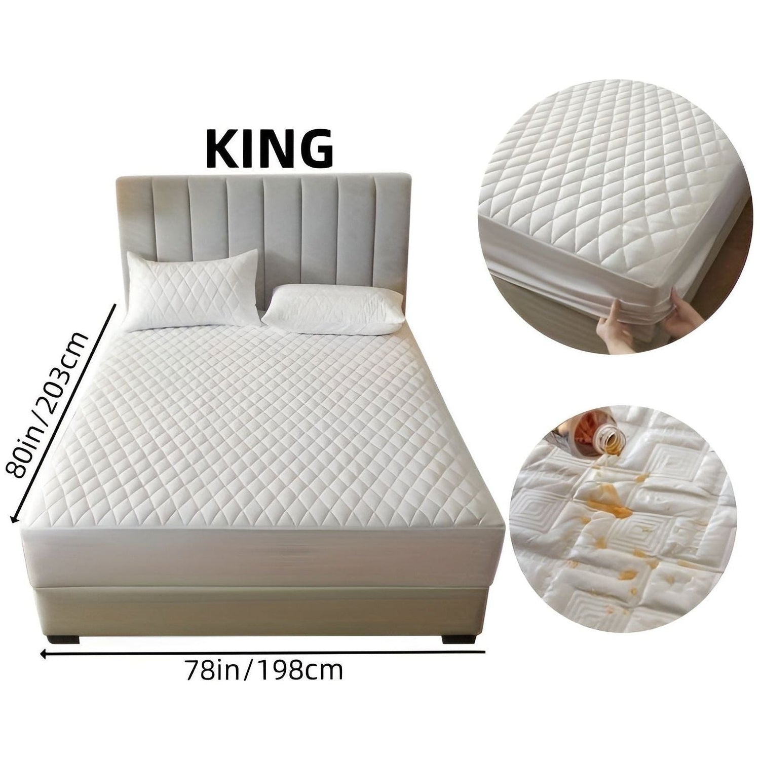 SleepSafe Sängöverdrag - Mjukt och Bekvämt Vattentätt Antiskid Madrassöverdrag