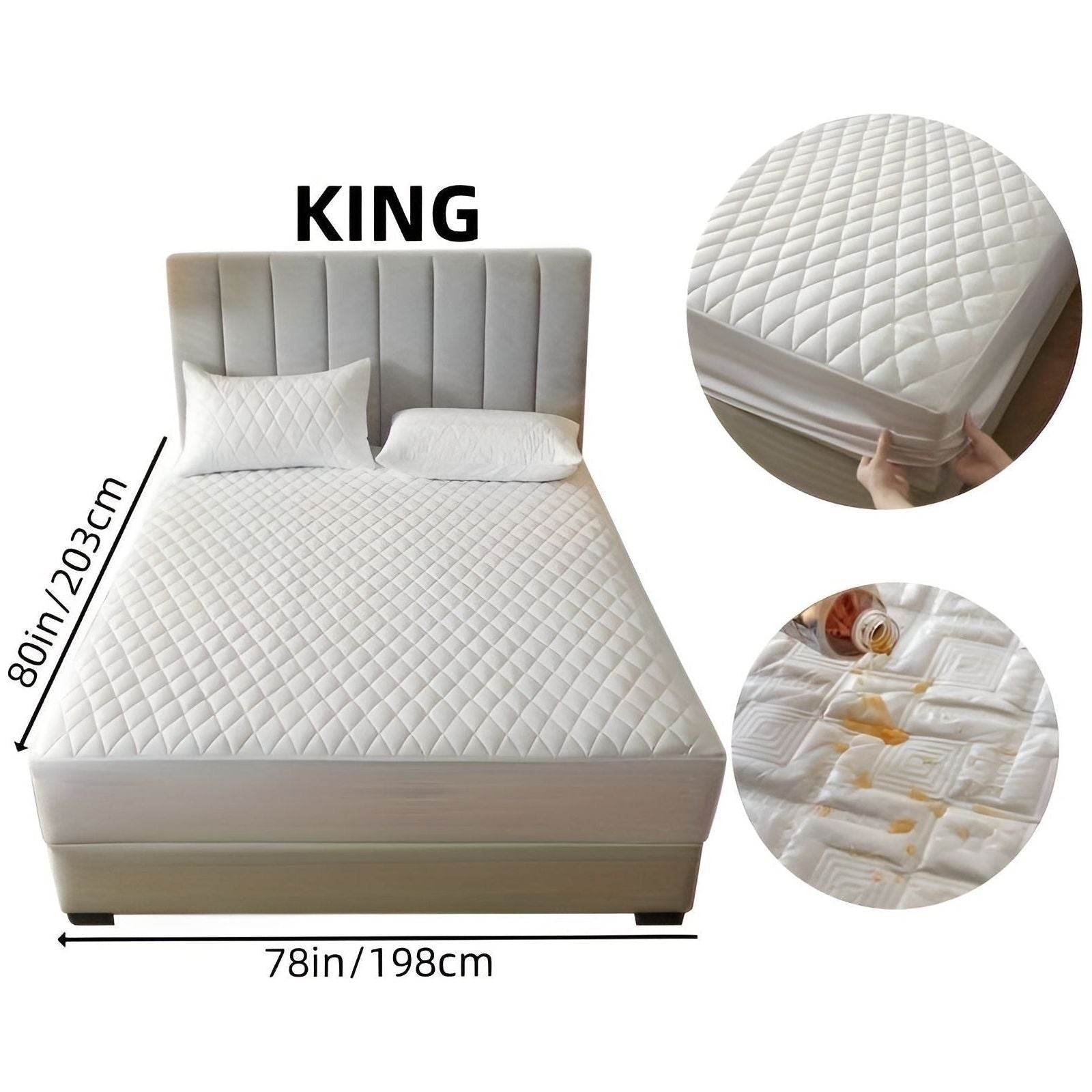 SleepSafe Sängöverdrag - Mjukt och Bekvämt Vattentätt Antiskid Madrassöverdrag