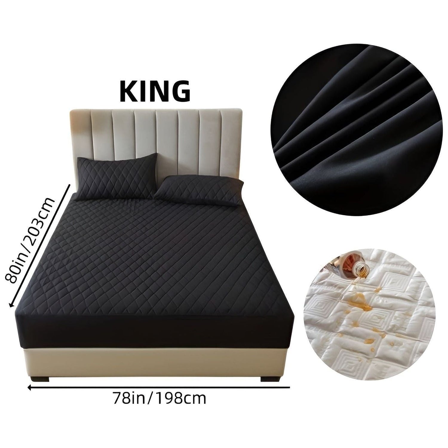 SleepSafe Sängöverdrag - Mjukt och Bekvämt Vattentätt Antiskid Madrassöverdrag