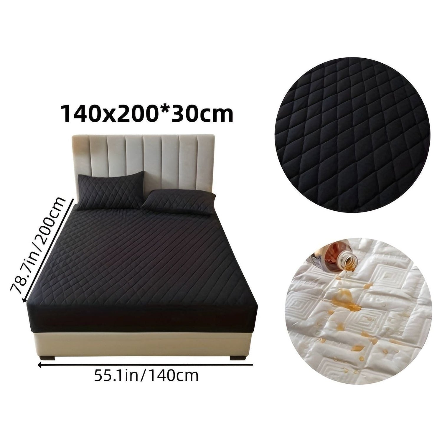 SleepSafe Sängöverdrag - Mjukt och Bekvämt Vattentätt Antiskid Madrassöverdrag