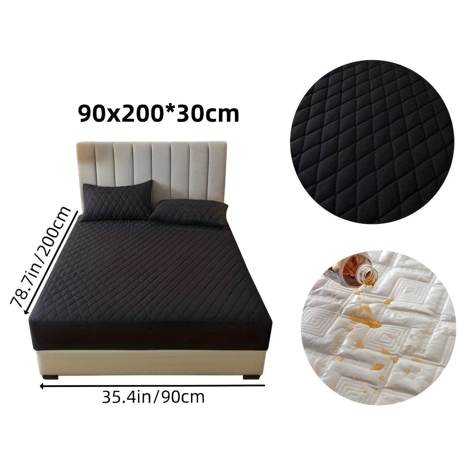 SleepSafe Sängöverdrag - Mjukt och Bekvämt Vattentätt Antiskid Madrassöverdrag