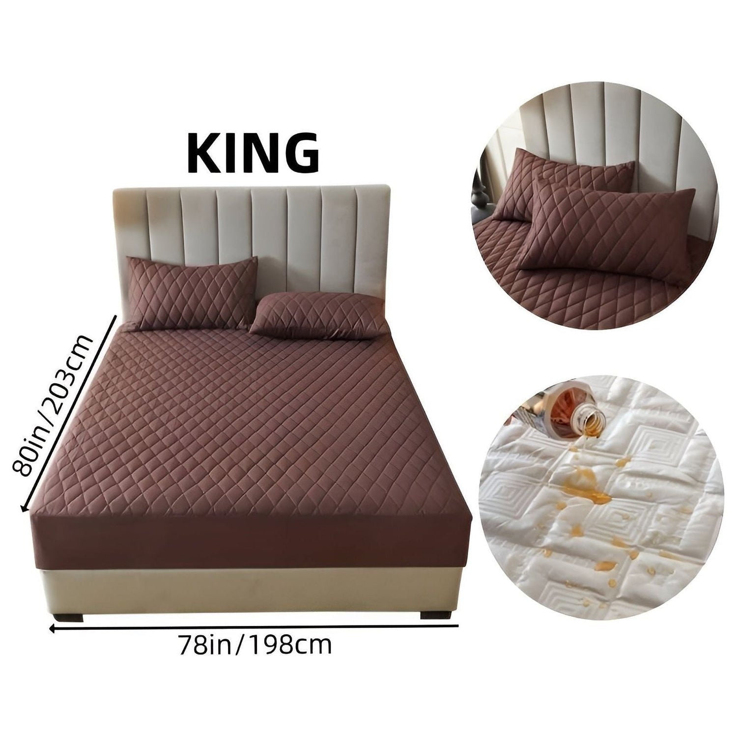 SleepSafe Sängöverdrag - Mjukt och Bekvämt Vattentätt Antiskid Madrassöverdrag