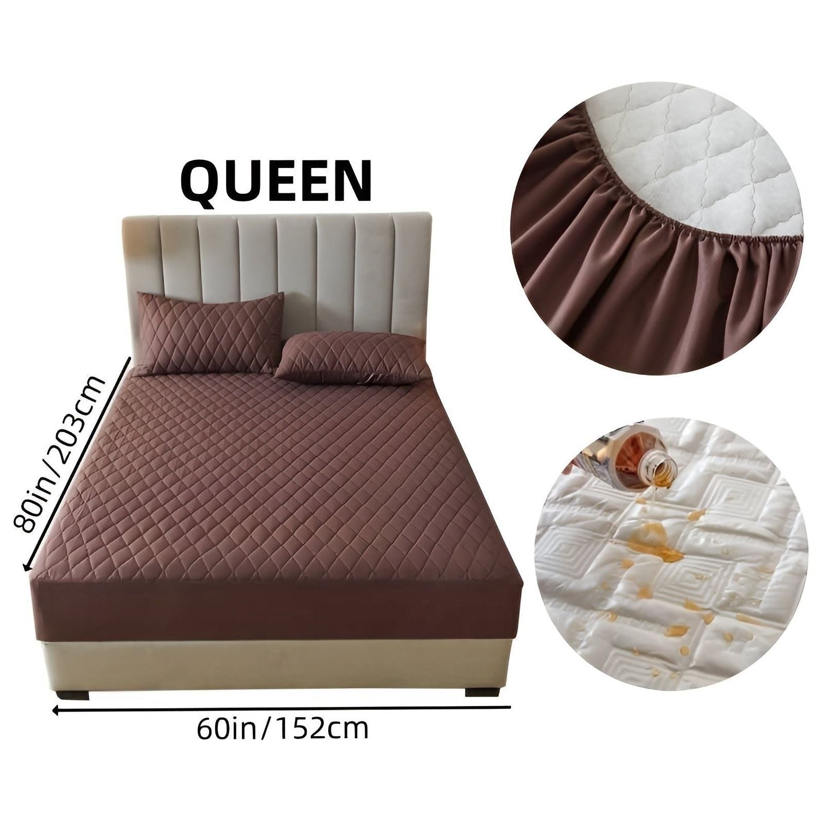 SleepSafe Sängöverdrag - Mjukt och Bekvämt Vattentätt Antiskid Madrassöverdrag