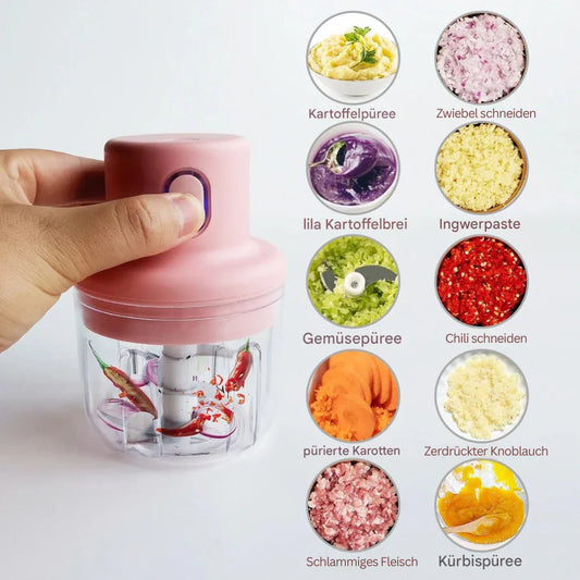 Trådlös matberedare – Kompakt mini-hackare för kryddor och grönsaker