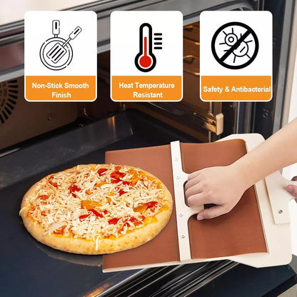 Luxora Skjutbar Pizzaspade – Enkelt Överföring &amp; Servera Din Pizza