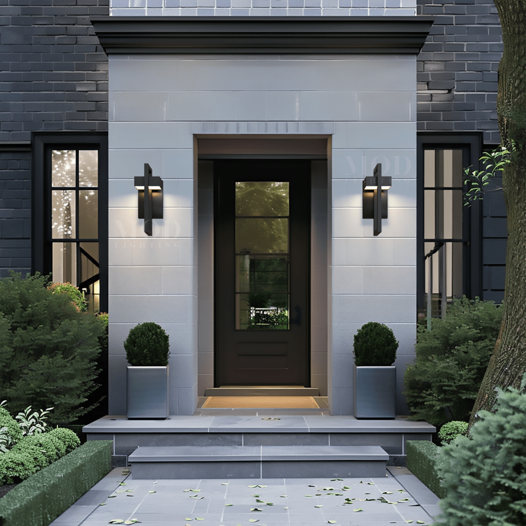 Vägglampa Svart Modern Utomhuslykta