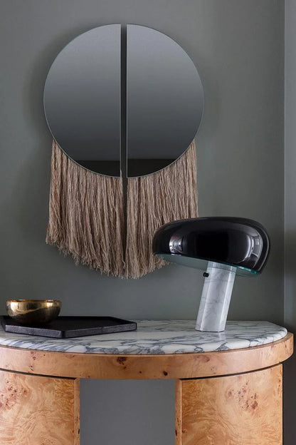 Bordslampa Marmorbas Modern Metallskugga