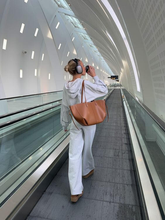 Läder Tote Bag i klassisk minimalistisk stil