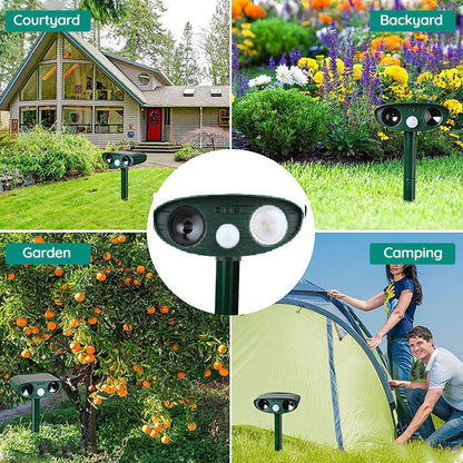 Royaleva Ultrasonic Kaninrepeller – Solenergidriven och Blinkande Ljus – Bli Av Med Kaniner