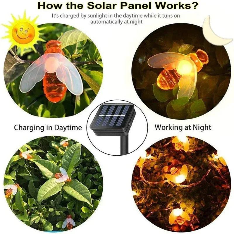 SolarBee - Solenergi Ljusgirlang för Utomhusbruk