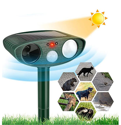 Royaleva Ultrasonic Kaninrepeller – Solenergidriven och Blinkande Ljus – Bli Av Med Kaniner