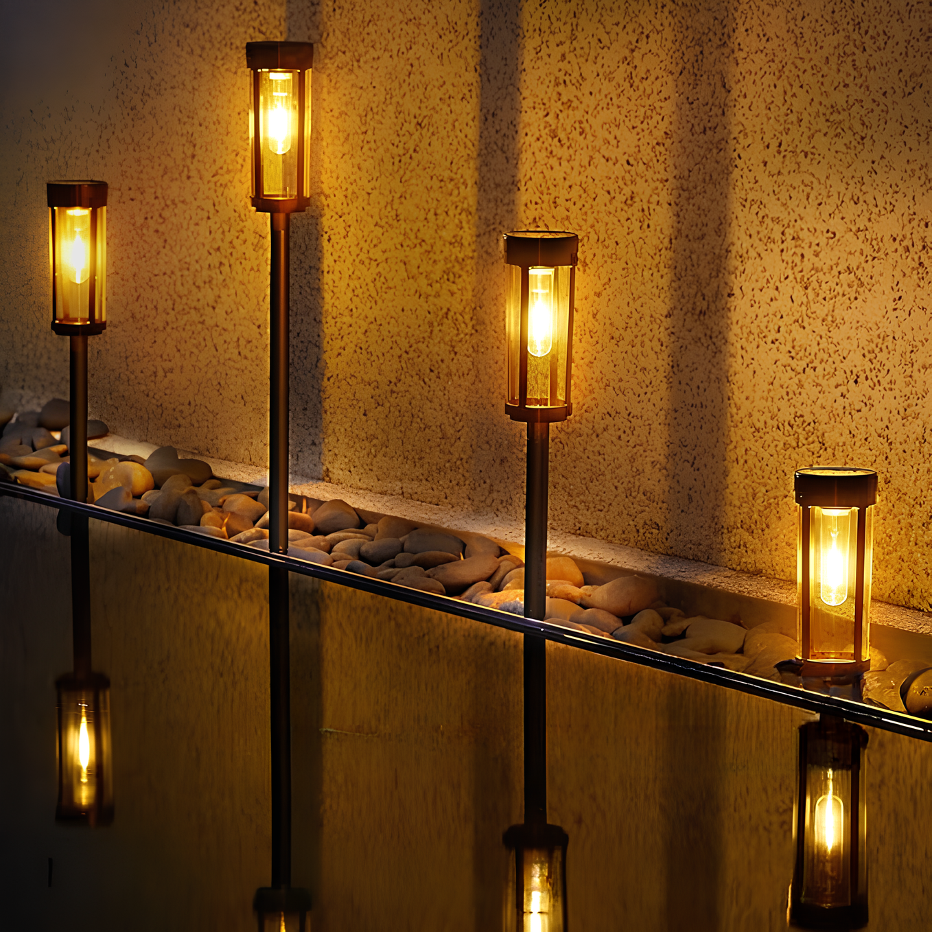 Carvallo Fackellicht Solaria | Automatisk skymningssensor | 12h ljusvaraktighet | Väderbeständig design