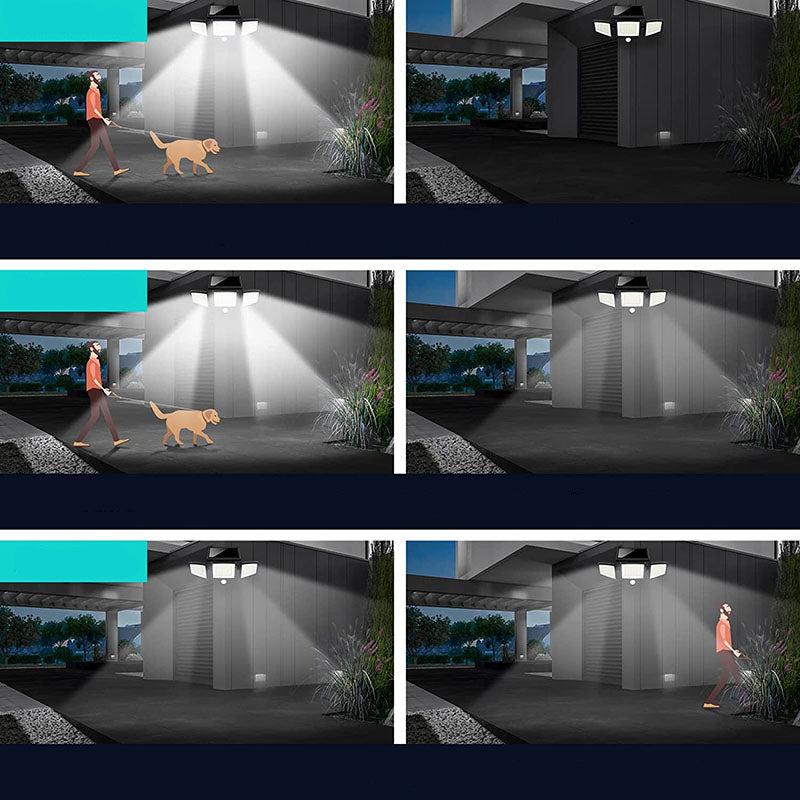 Carvallo - Solcelldriven LED säkerhetsbelysning med rörelsedetektering för utomhussäkerhet