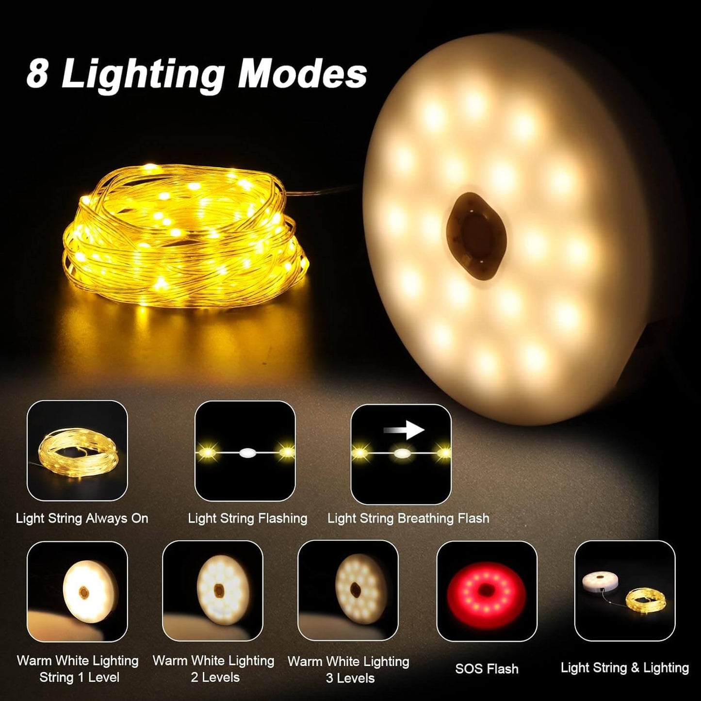 3 i 1 Solarbands Campingsljus