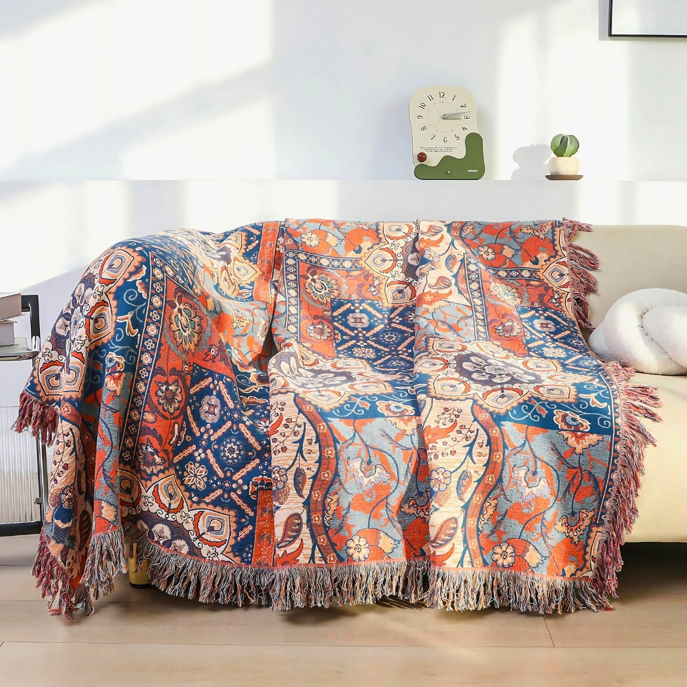 Solea Floral Jacquard Bomull Pläd